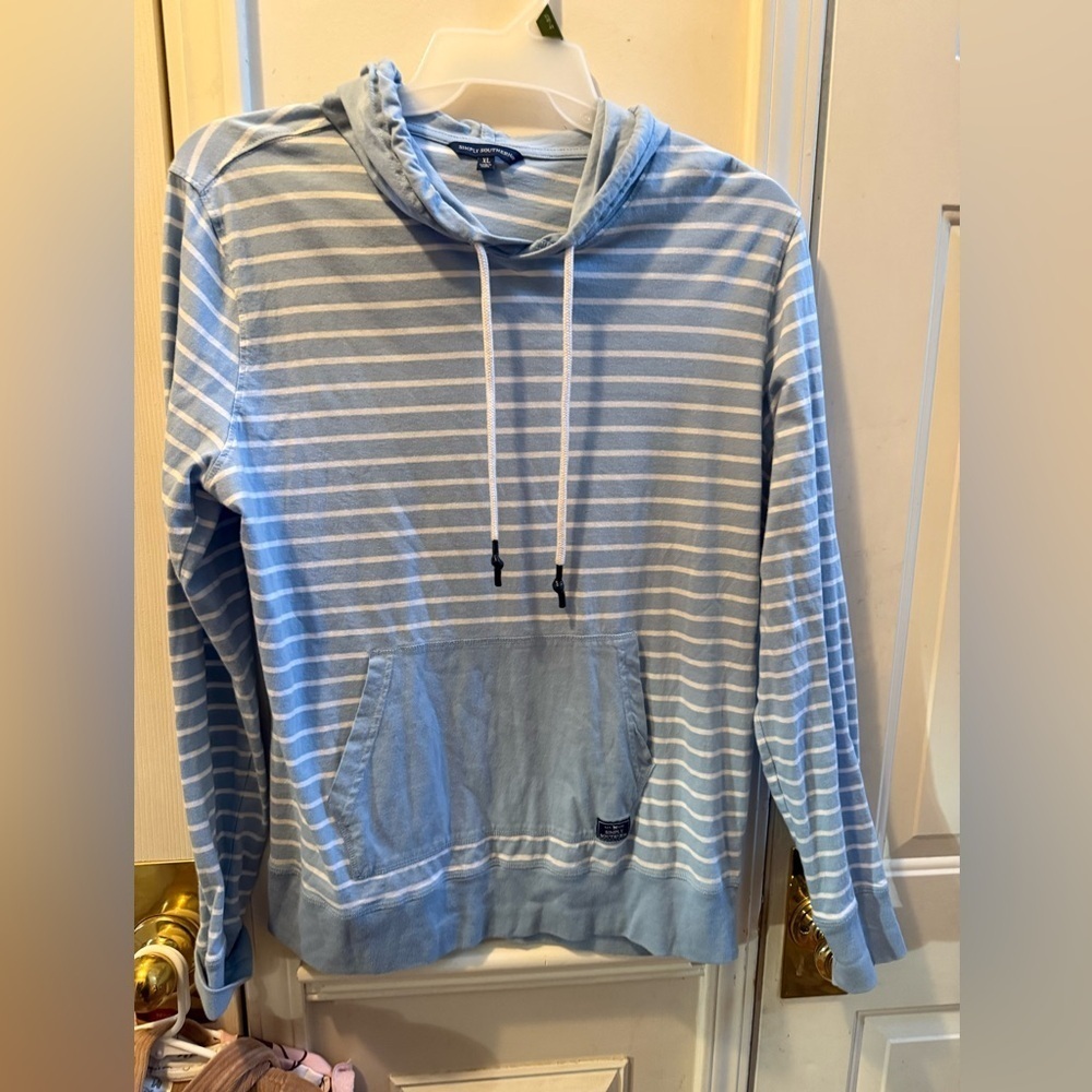 Simply Southern Stripe Lightweight Hooded Long Sleeve Shirt